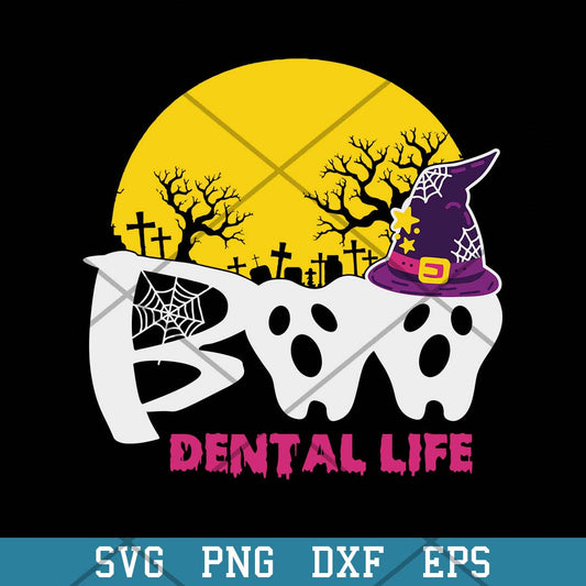 Boo Dental Life Svg, Witch Halloween Svg-Svgfilesforcricut