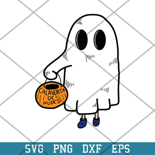 Boo Ghost Calaverita De Nudes Svg, Halloween Svg-Svgfilesforcricut