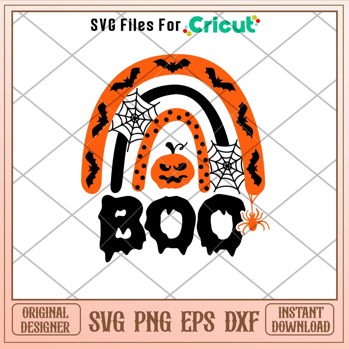 Boo Halloween Rainbow, Boo Halloween Rainbow Svg