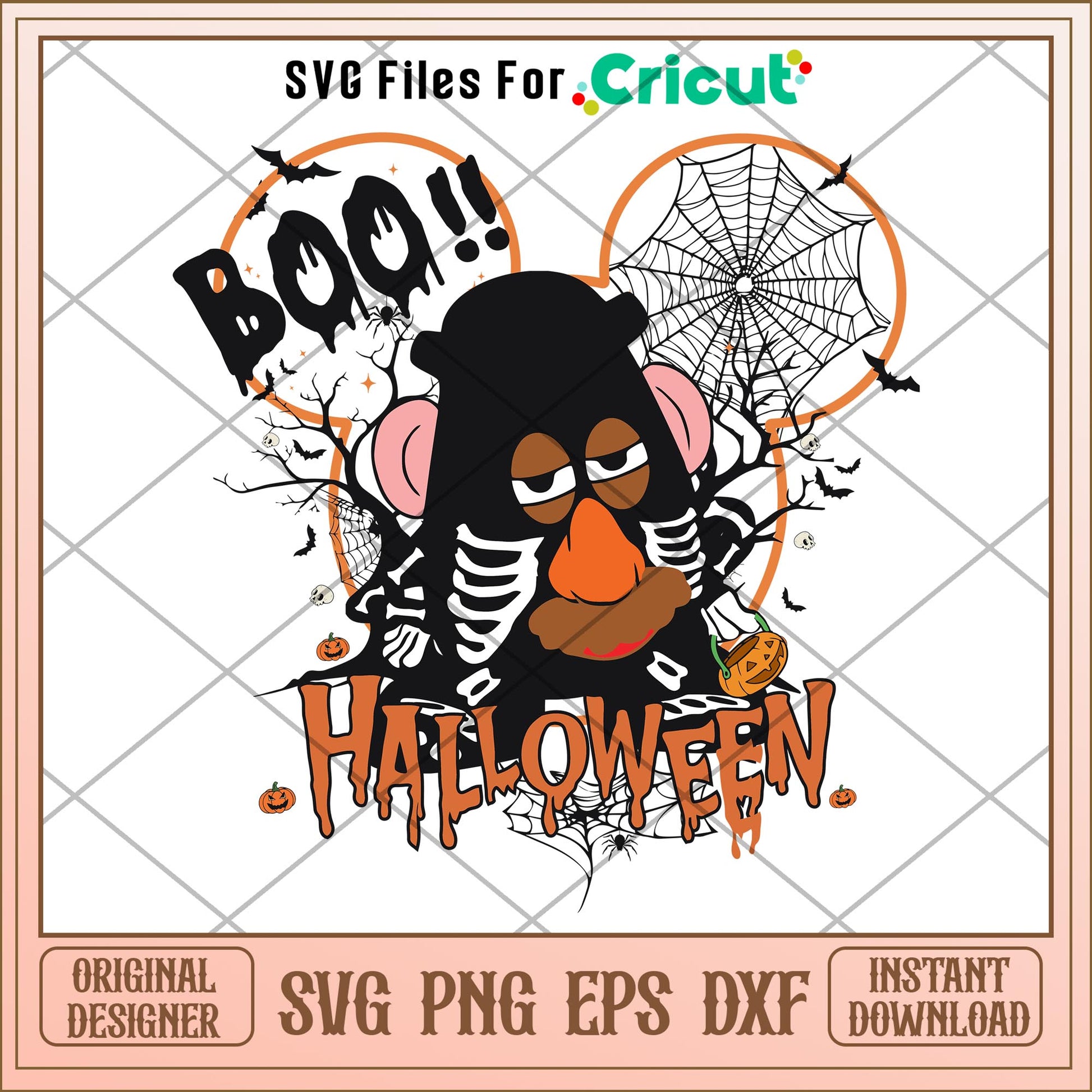 Boo Mr Potato  head Skeleton Halloween svg, Toy story  characters svg, Digital Download