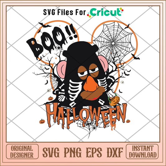 Boo Mr Potato  head Skeleton Halloween svg, Toy story  characters svg, Digital Download