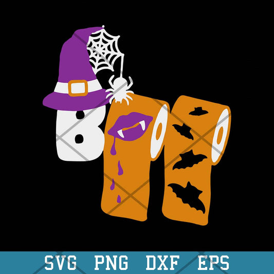 Boo Toilet Paper Quarantined Svg, Halloween Svg-Svgfilesforcricut