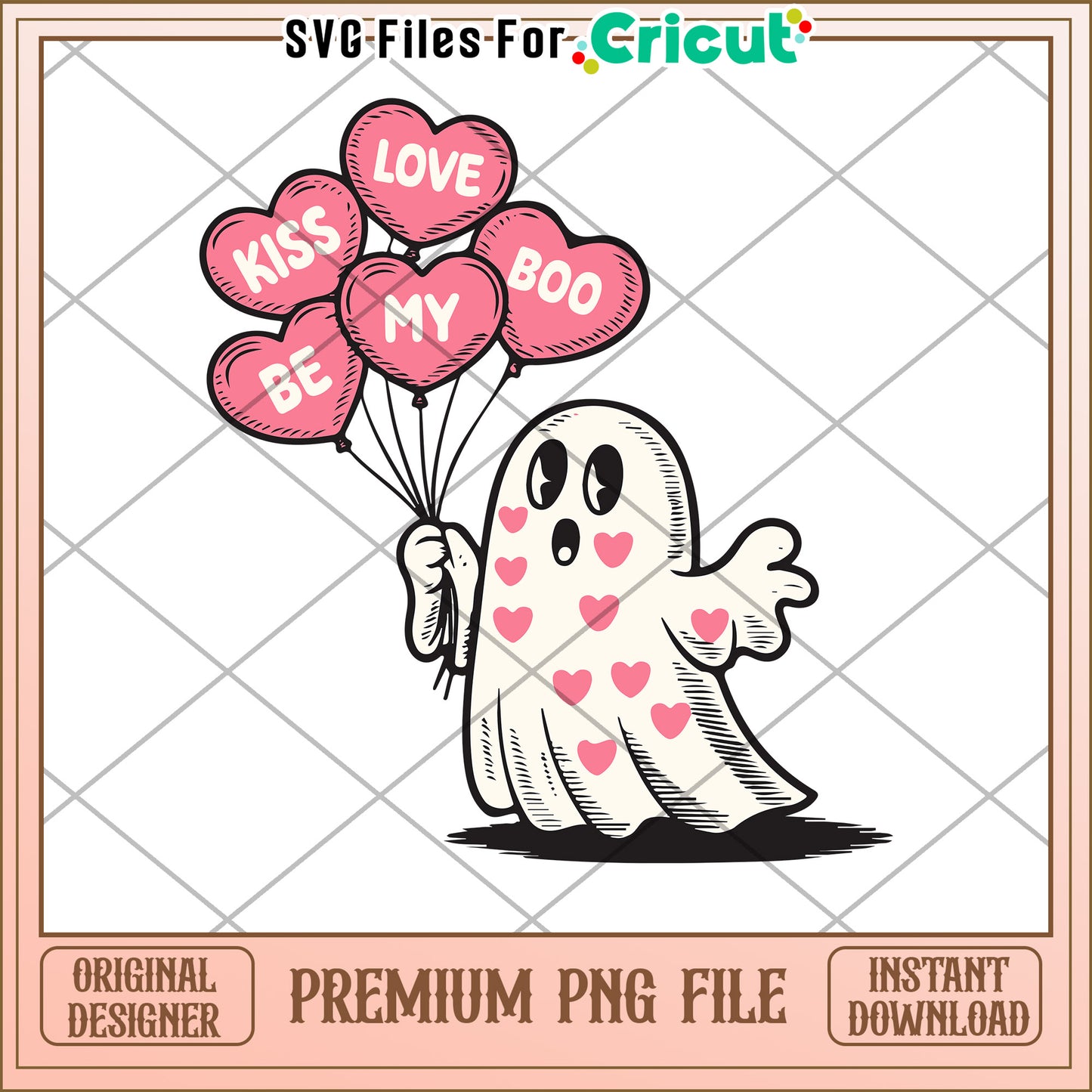 Boo Valentine Ghost PNG Design