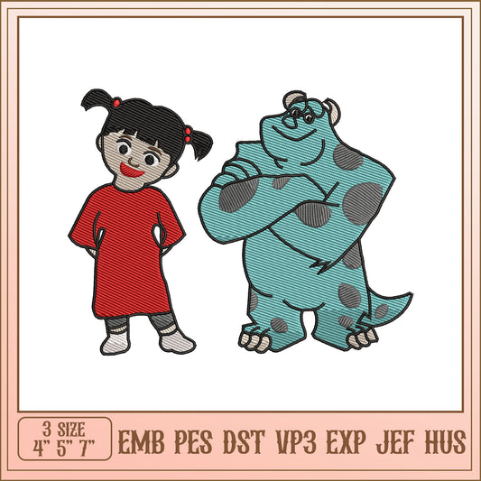 Boo & Sulley Embroidery Design