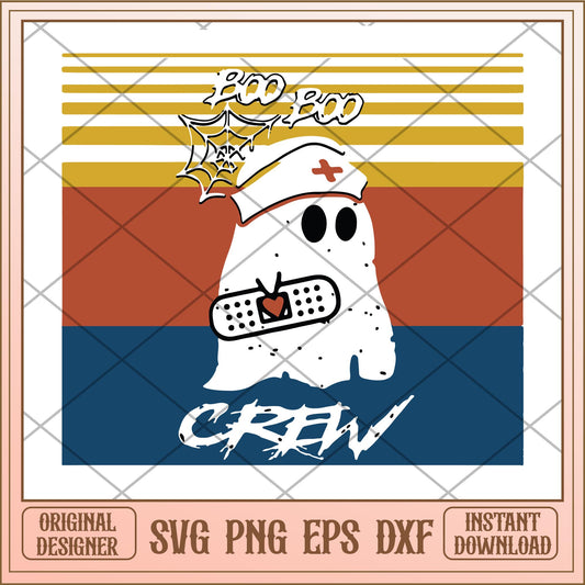 Boo boo crew halloween svg, halloween characters svg, digital download