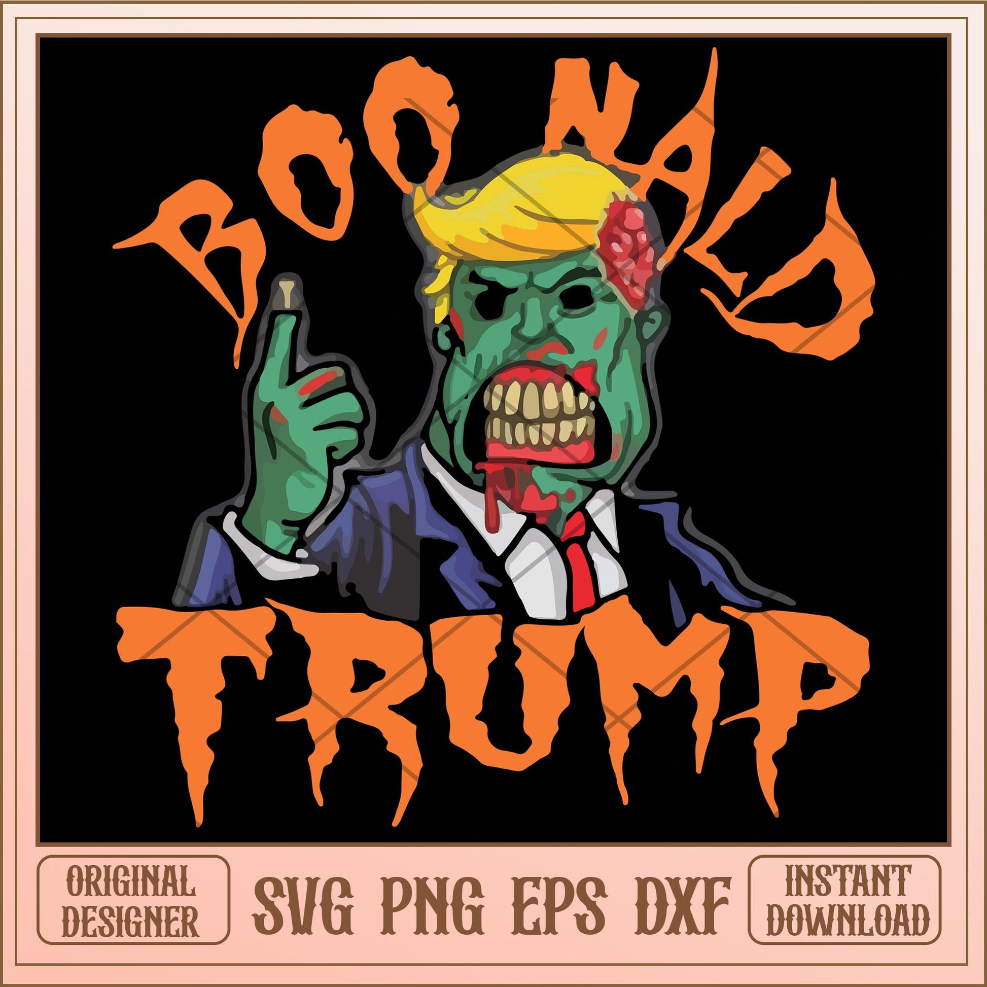 Boo nald trump svg, halloween characters svg, digital download