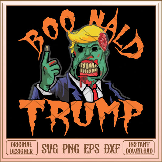 Boo nald trump svg, halloween characters svg, digital download