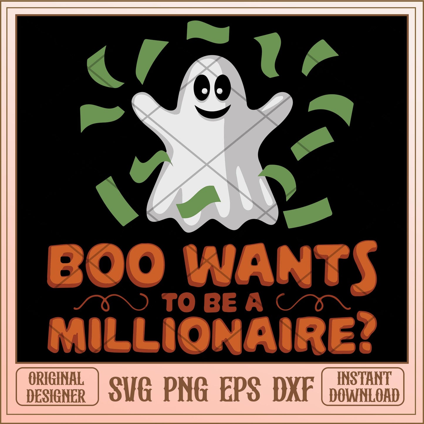 Boo wants to be a millionaire svg, halloween characters svg, digital download
