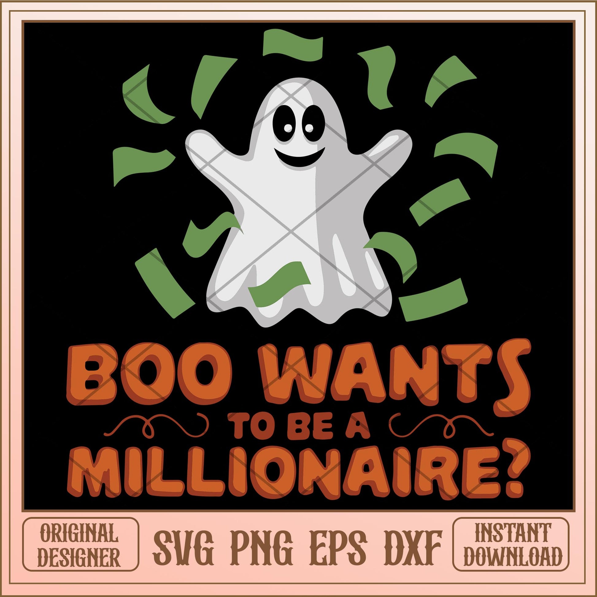 Boo wants to be a millionaire svg, halloween characters svg, digital download