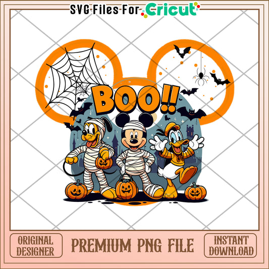 Boo and mickey png, halloween horror nights png, halloween png
