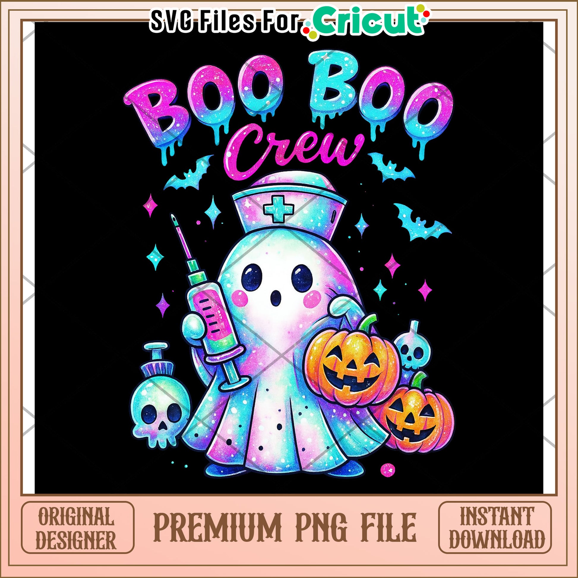 Boo boo crew neon png, halloween time png, halloween decor png