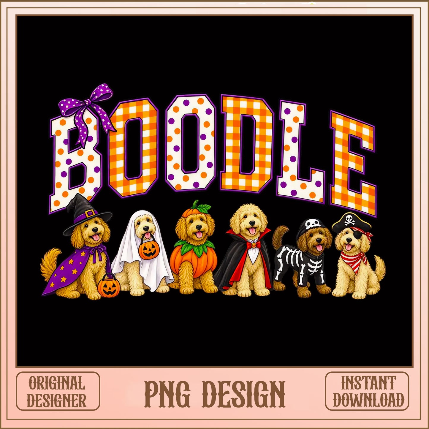 Boodle Halloween PNG, Goldendoodle Halloween Costume, Dog PNG