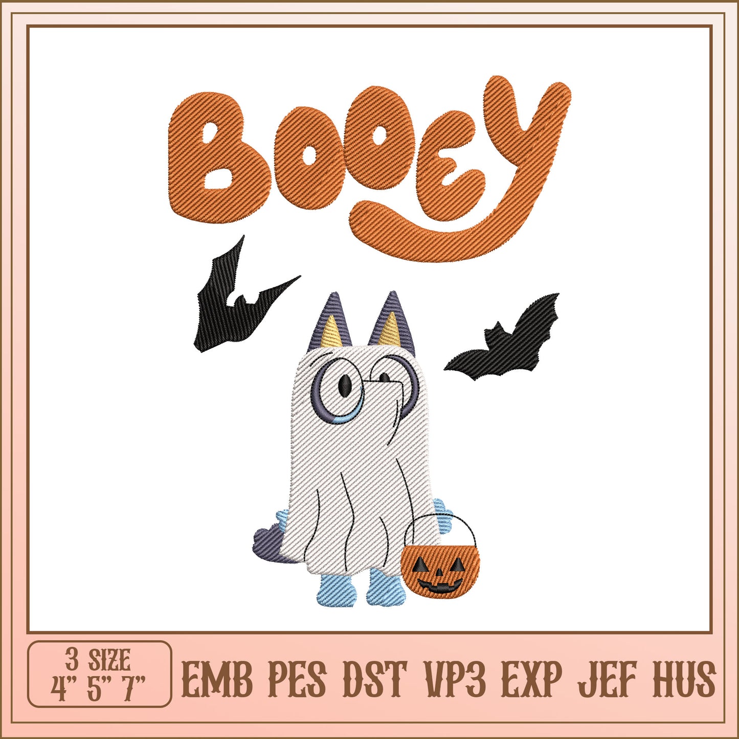 Booey Ghost Halloween Embroidery