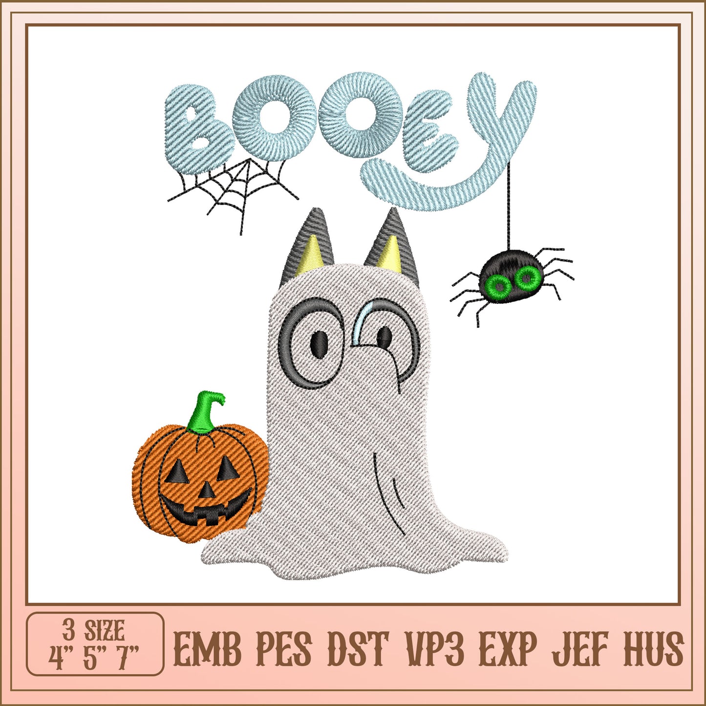 Boogey Ghost Halloween Embroidery