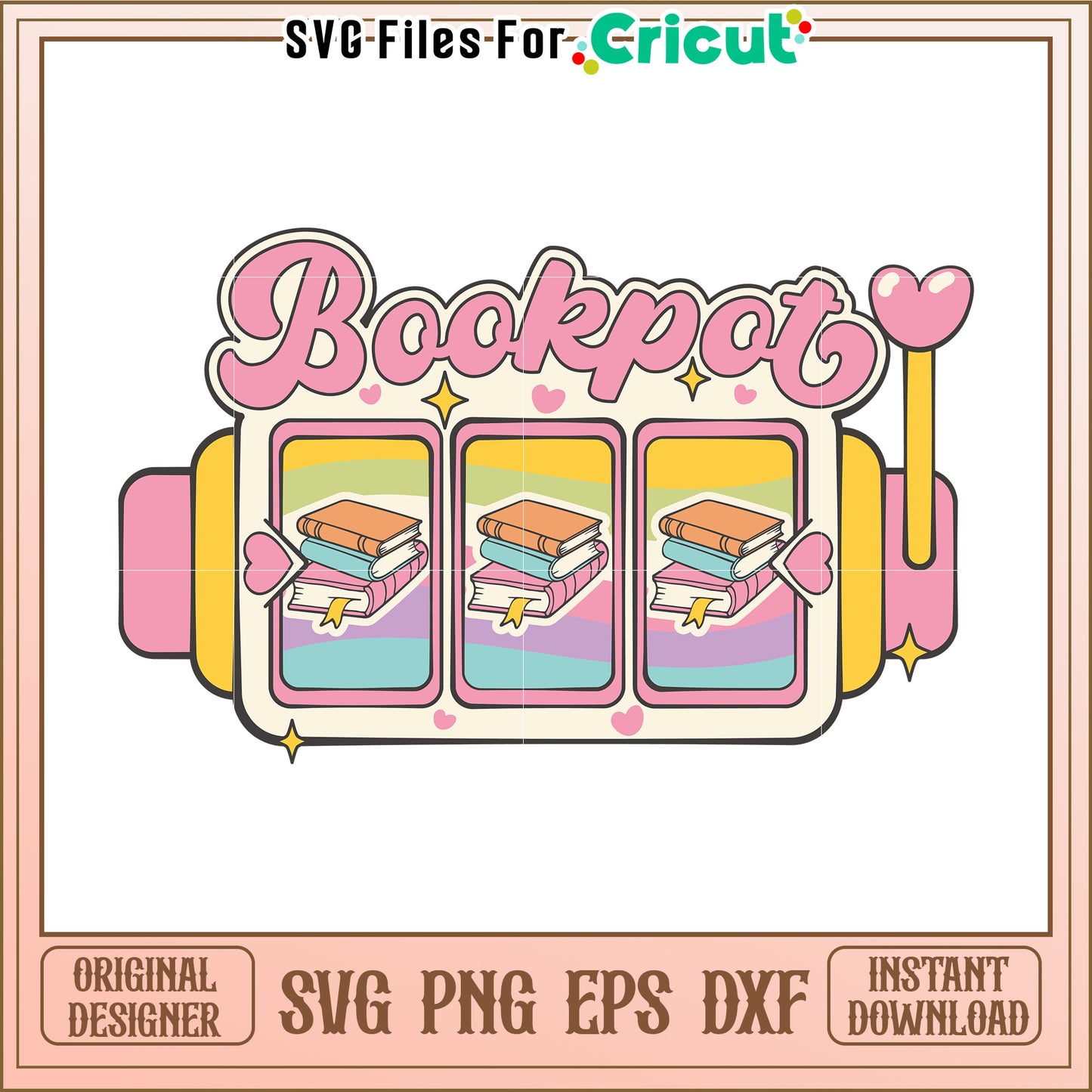 Bookpot Slot Machine SVG Cut File