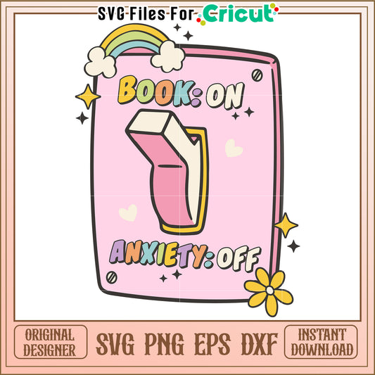 Books On Anxiety Off SVG Cricut Files