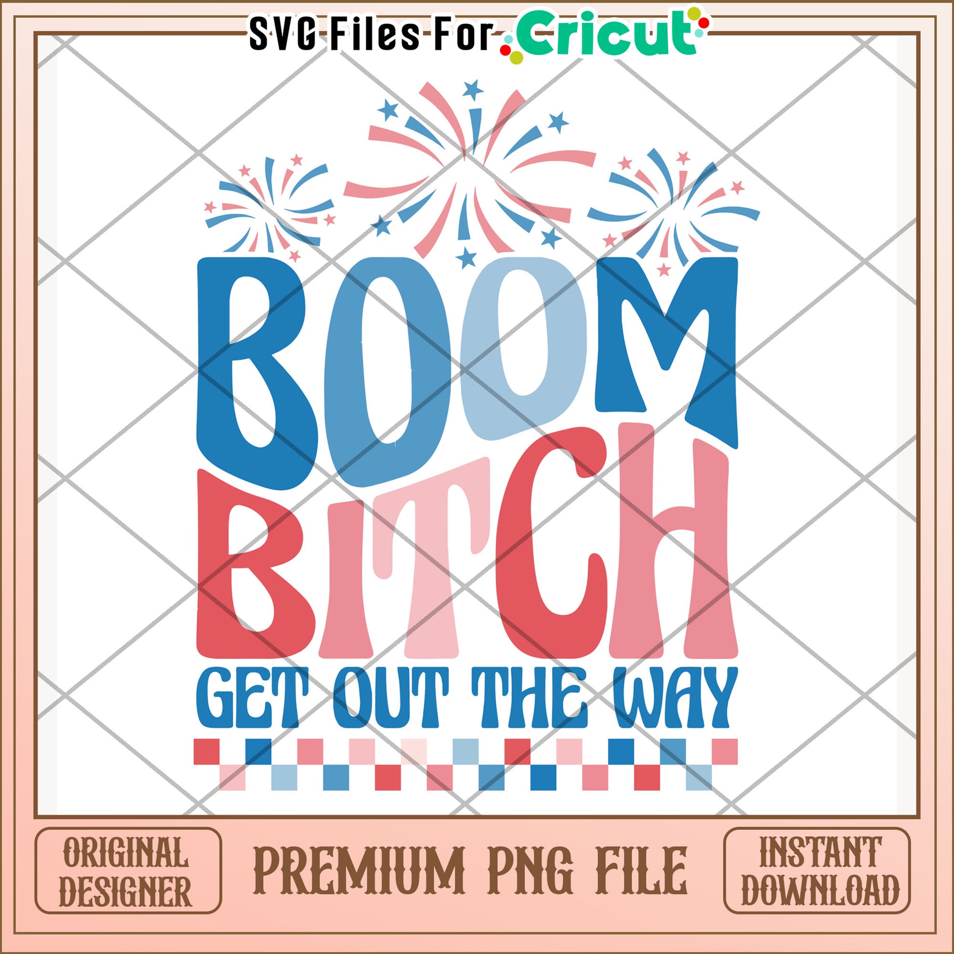 Boom bitch get out of my way png, bold phrase png, edgy slogan png