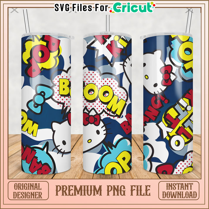 Boom boom hello kitty tumbler png, cute cartoon png, hello kitty png ...