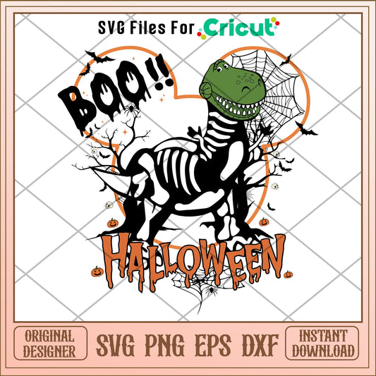 Boo rex Skeleton Halloween svg, Toy story  characters svg, Digital Download
