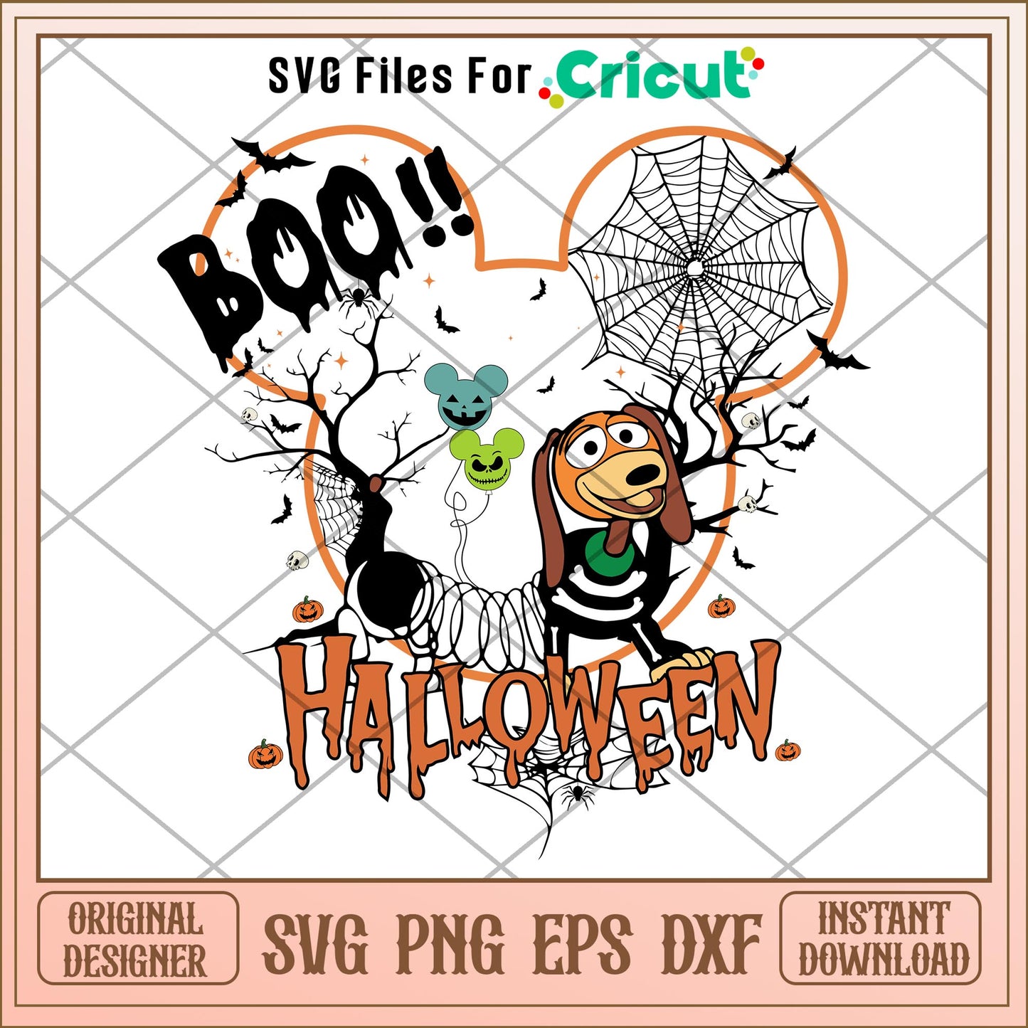 Boo slinky Skeleton Halloween svg, Toy story  characters svg, Digital Download