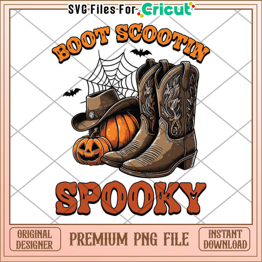 Boot scootin spooky png, halloween decorations png, halloween cartoon png