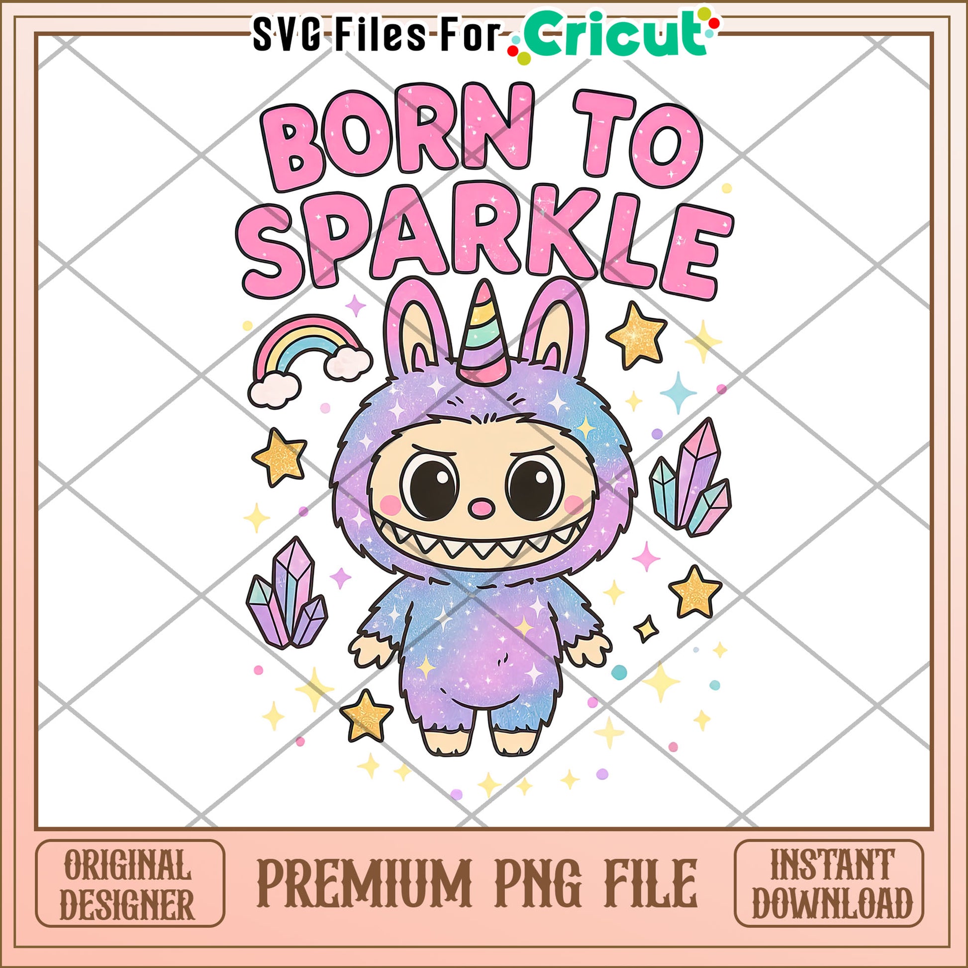 Born to sparkle png, labubu quotes png, labubu cartoon png