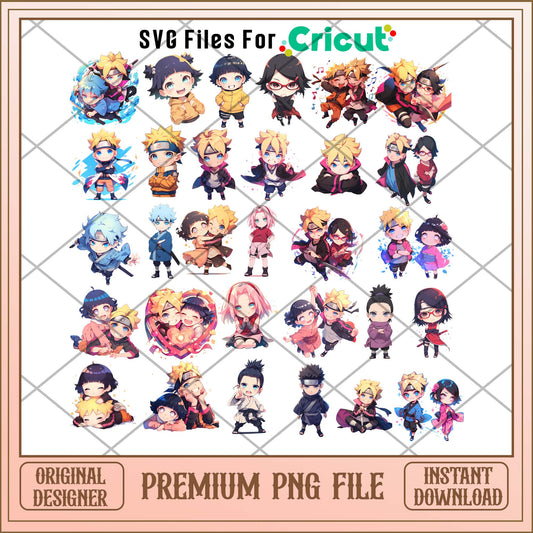 Boruto png bundle, Anime chibi movies bundle, Anime png