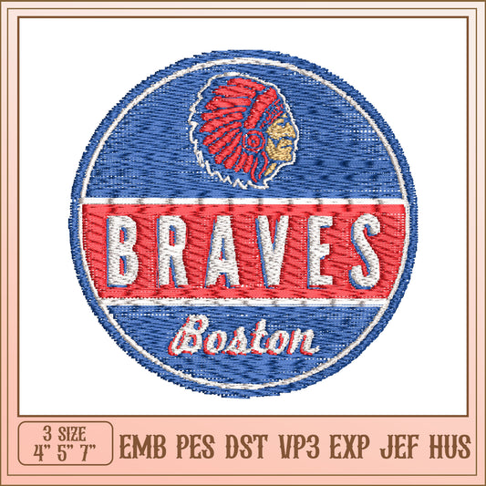 Boston Braves Embroidery Design
