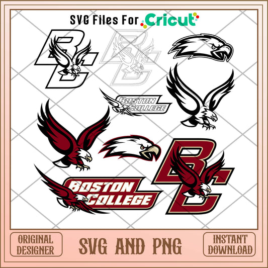 Boston College Eagles team sports svg bundle, Sport svg - Svgfileforcricut