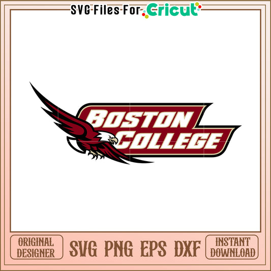 Boston College logo design, perfect for Cricut projects and crafts