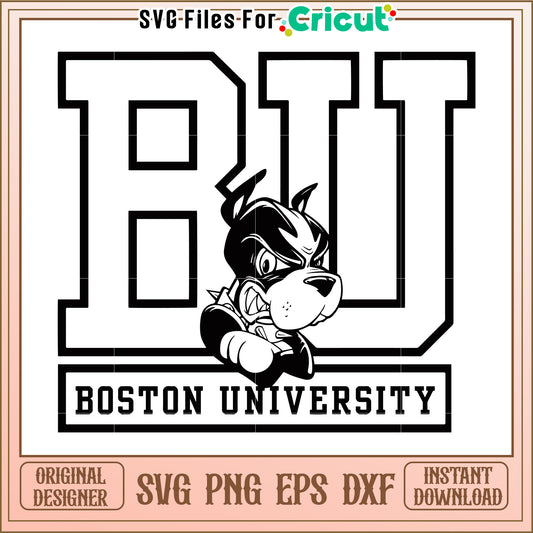 Boston University SVG Design for Cricut, Instant Download for Crafting Projects