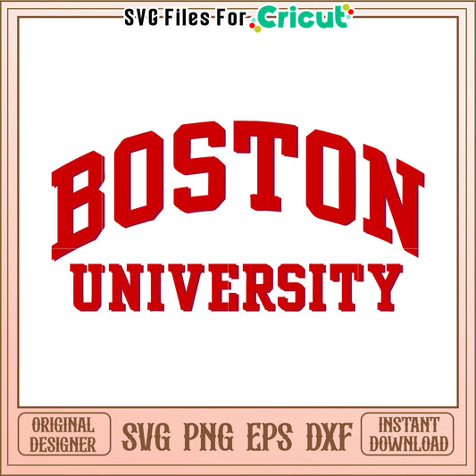 Boston University SVG File for Cricut, Perfect for Custom Designs and Crafts