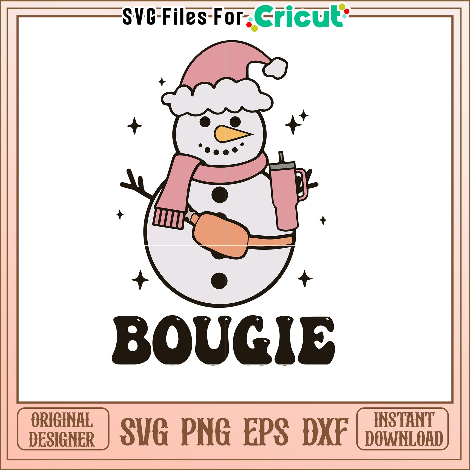 Bougie Snowman SVG Christmas