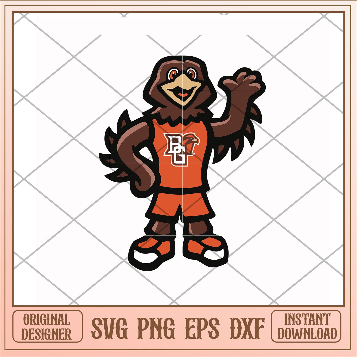 Bowling Green Falcons mascot logo svg, mascot logo svg, ncaa svg