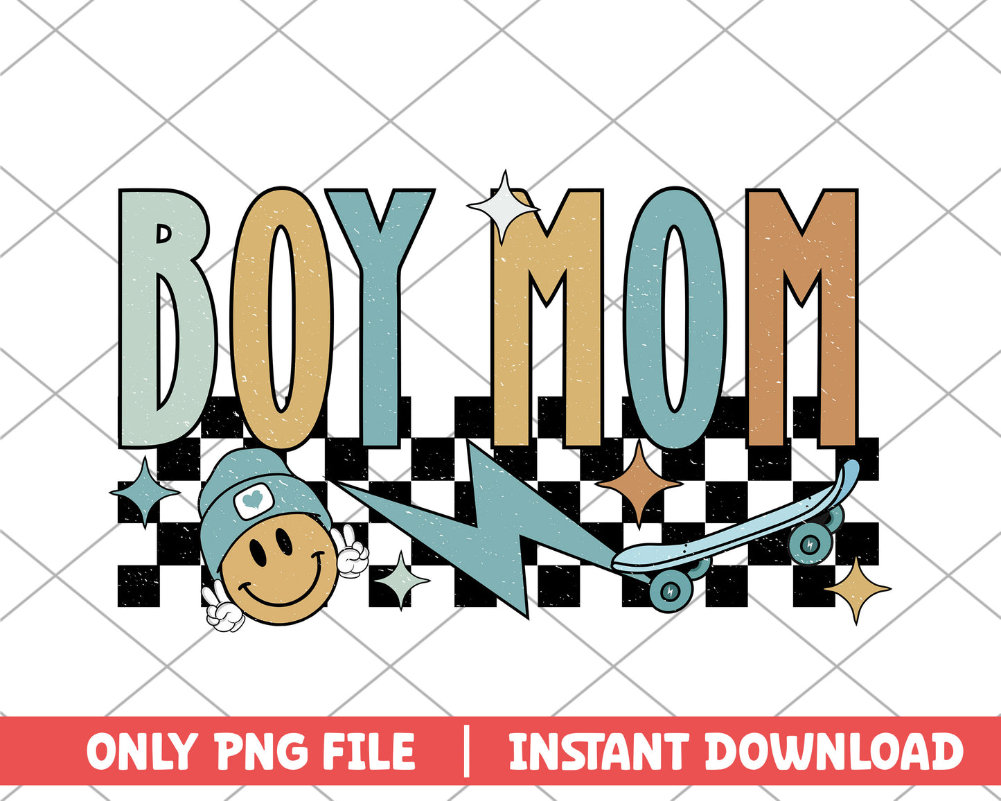 Boy mom distressed mothers day png