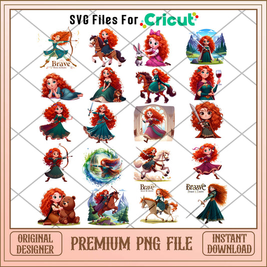 Brave png bundle, Disney princess movies bundle, Disney png