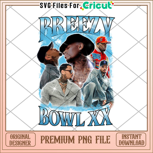 Breezy bowl xx illustration png, christ brown png, christ brown tour png