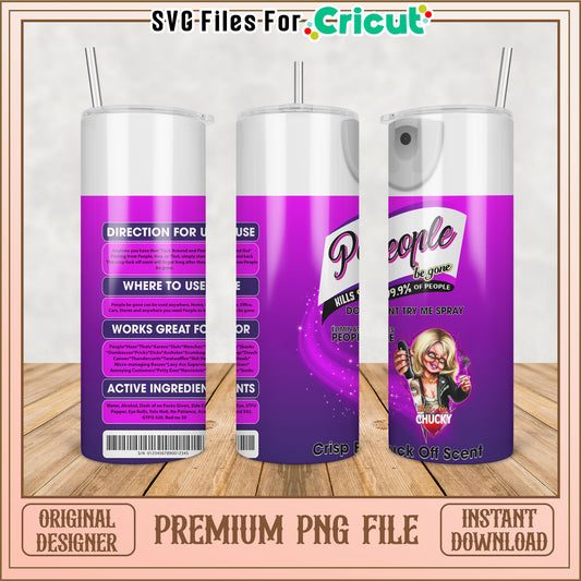 Bride Chucky Tumbler PNG Design