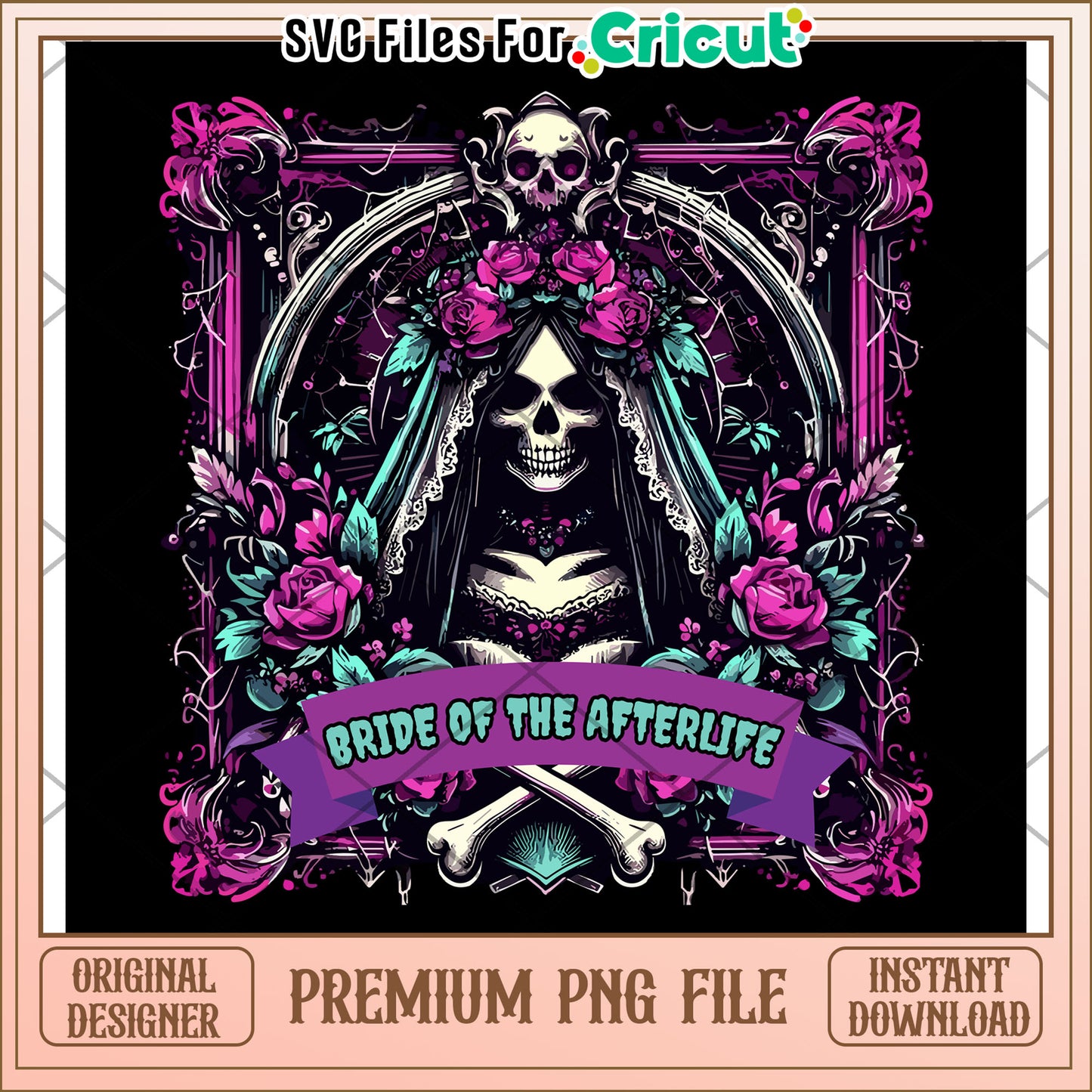 Bride of the afterlife png, killers characters png, halloween pumpkin png