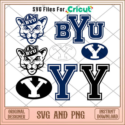 Brigham Young Cougars team sports svg bundle, Sport svg - Svgfileforcricut