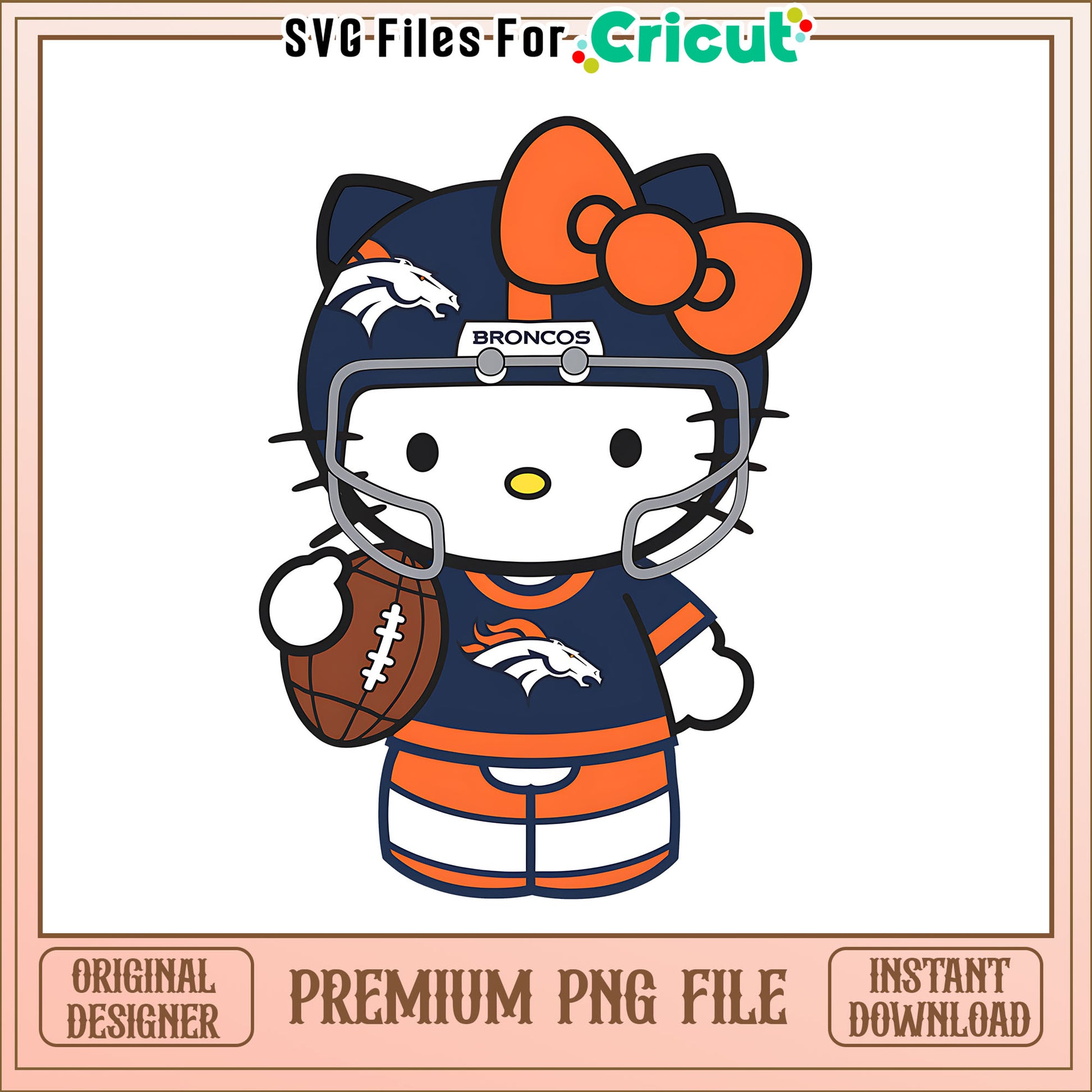 Broncos Hello Kitty helmet png, Denver Broncos png, NFL png