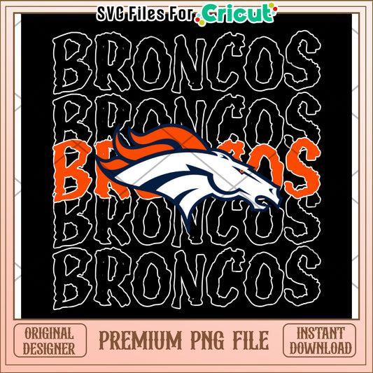 Broncos SVG Files for Cricut, Perfect for Crafting Projects