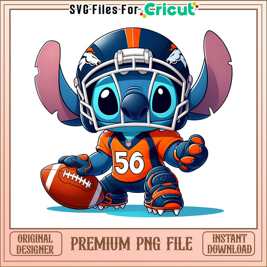Broncos Stitch and rugby ball png, Denver Broncos png, NFL png