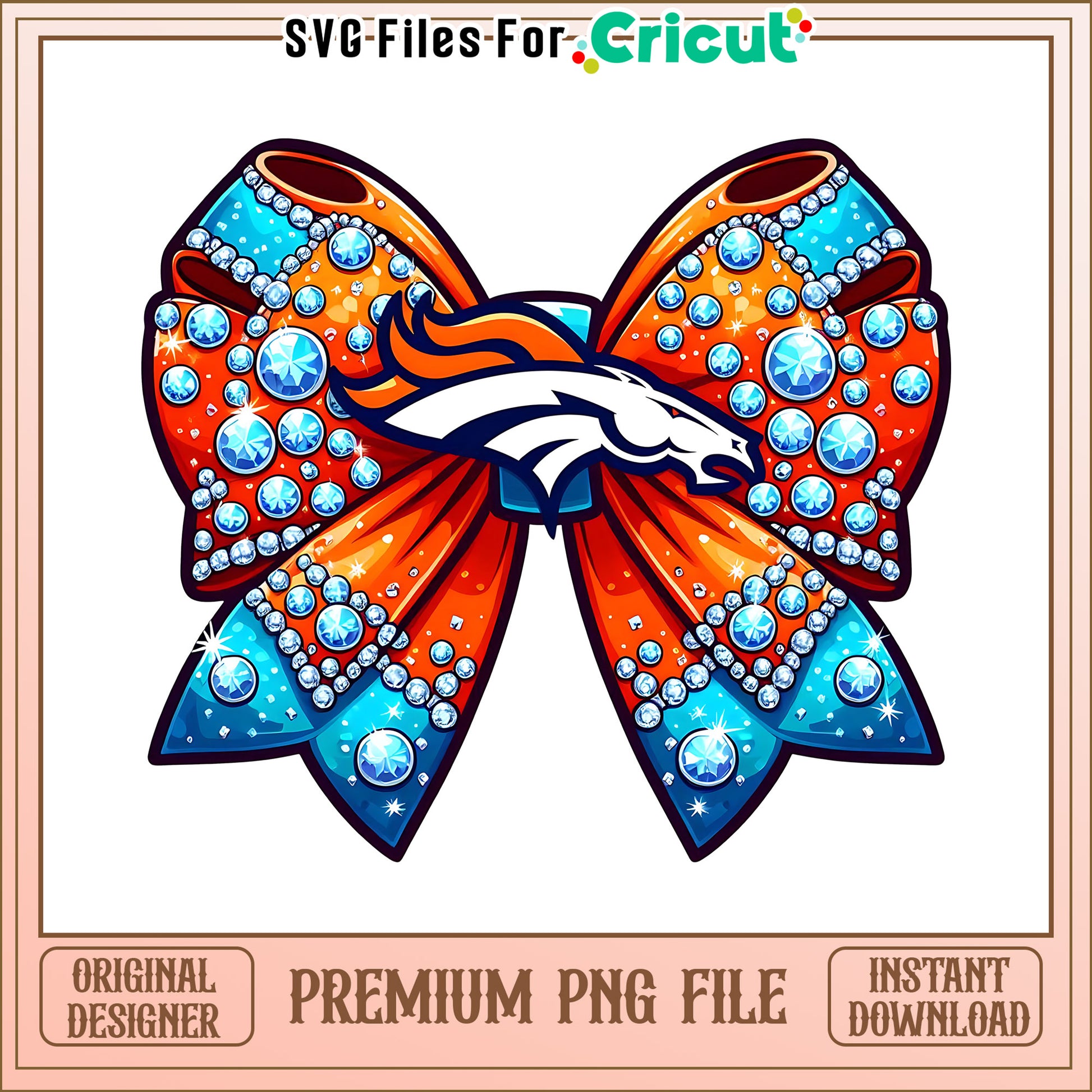 Broncos logo vintage bow png, Denver Broncos png, NFL png