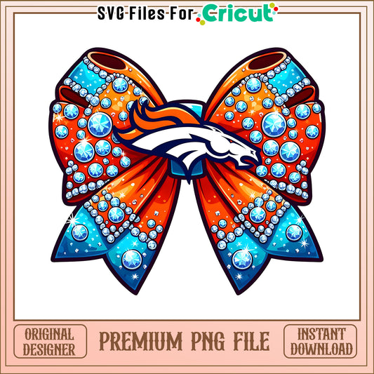 Broncos logo vintage bow png, Denver Broncos png, NFL png