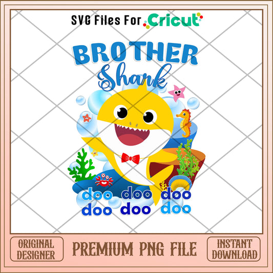 Brother Baby Shark Png,  Baby Shark characters png, digital download