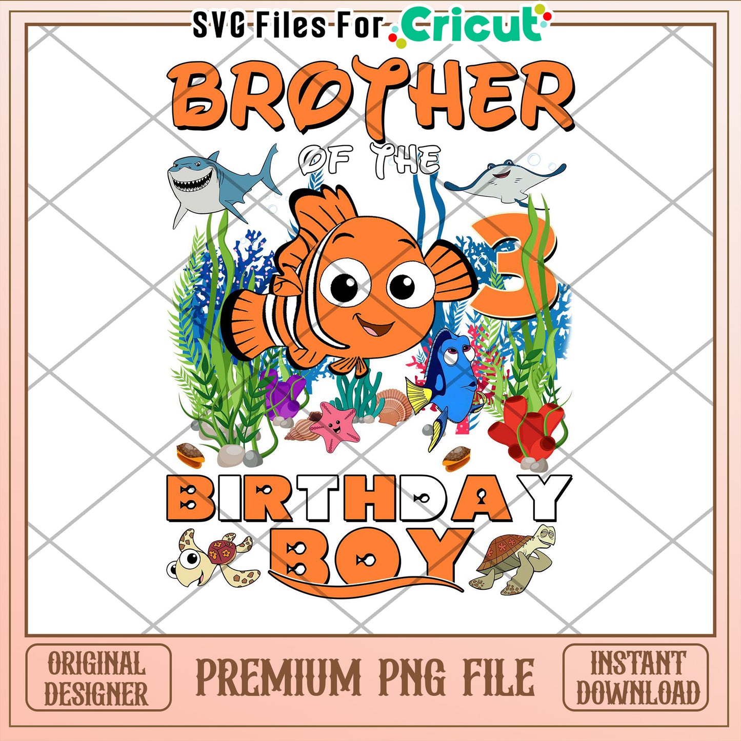 Brother Birthday Boy PNG Ocean Theme