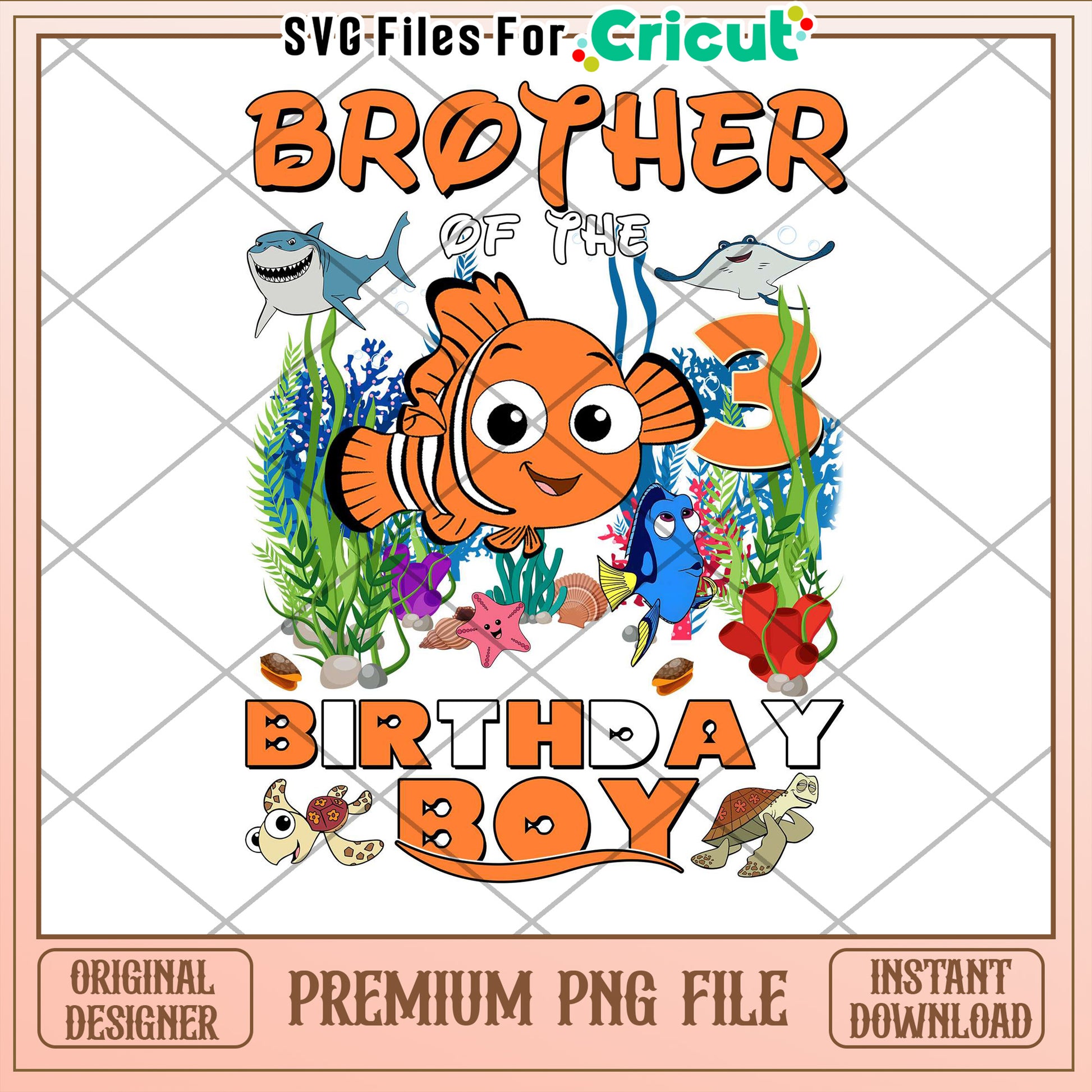 Brother Birthday Boy PNG Ocean Theme
