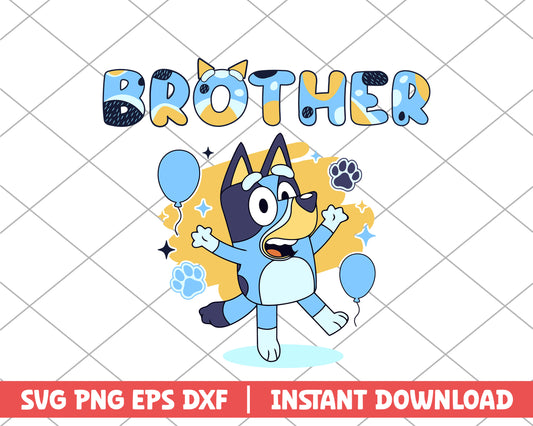 Brother Bluey cartoon svg