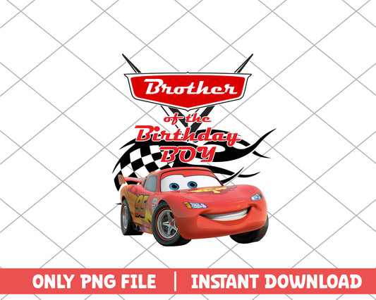 Brother of the birthday boy cars disney png